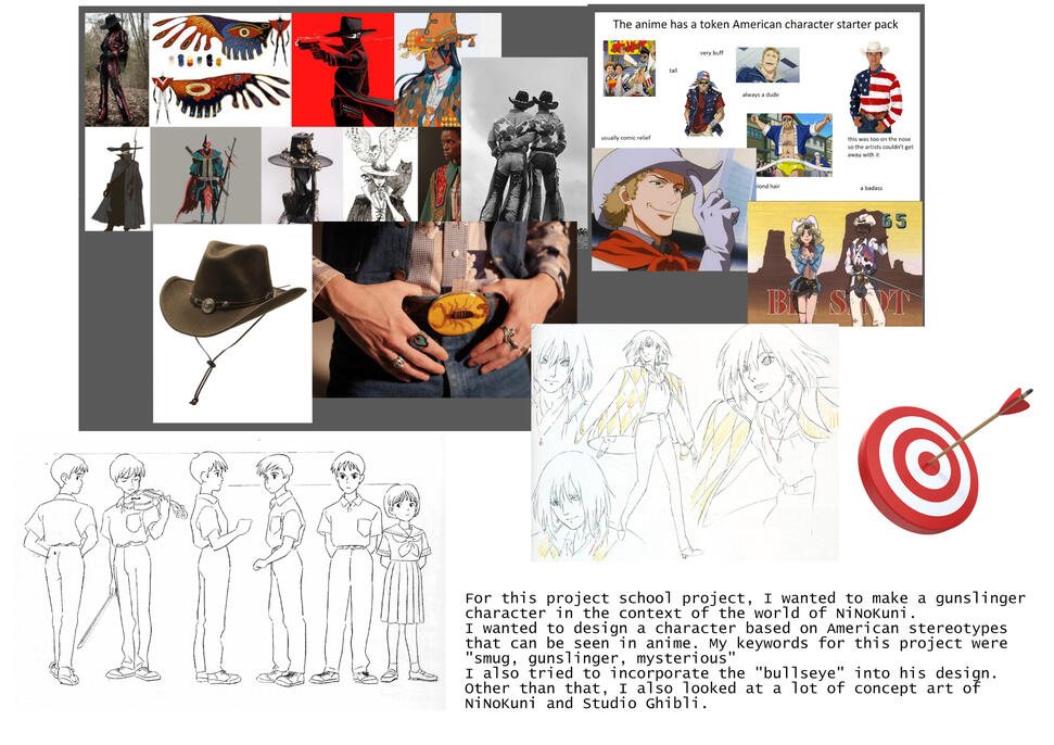 Ni No Kuni character design assignment - References & ideas