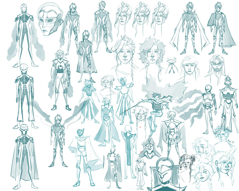 Lancer TTRPG character design - Beau thumbnails