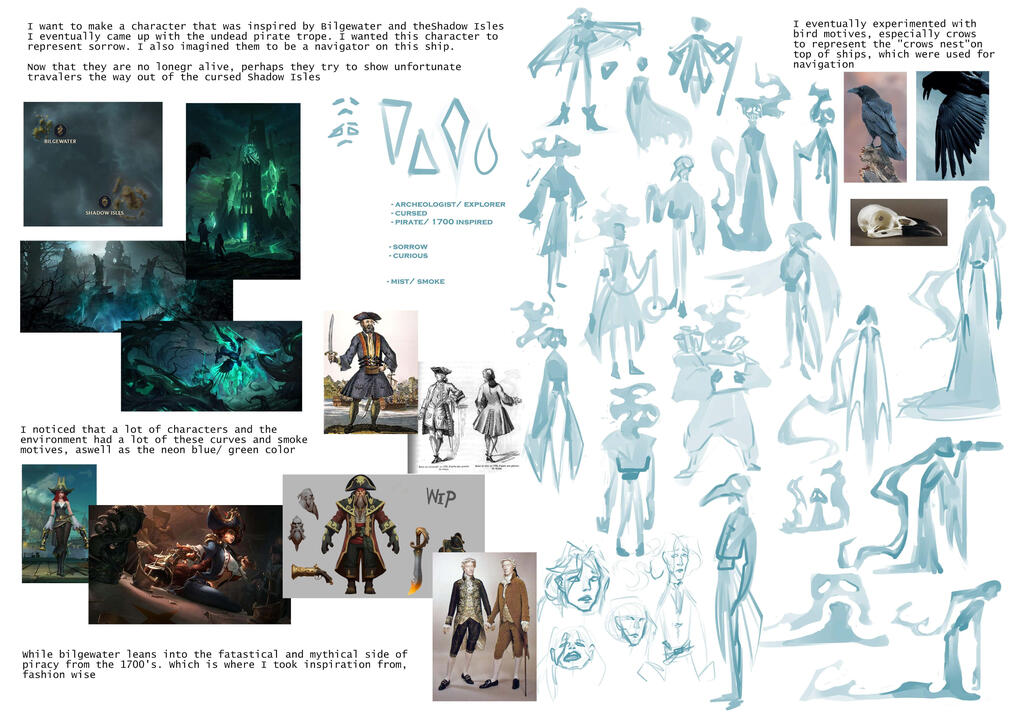 League of Legends character design school assignment - thumbnails
